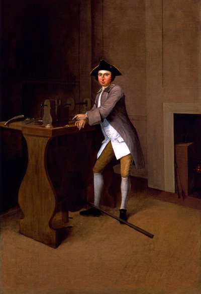 Hombre trabajando en un torno de Arthur Devis